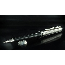 Ручка шариковая Waterman Expert Deluxe Black CT, толщина линии M, палладий